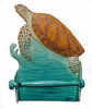 Toilet Paper Holder, Painted Metal Sea Turtle, Bathroom Decor, Tropical Decor, Toilet Tissue Holder